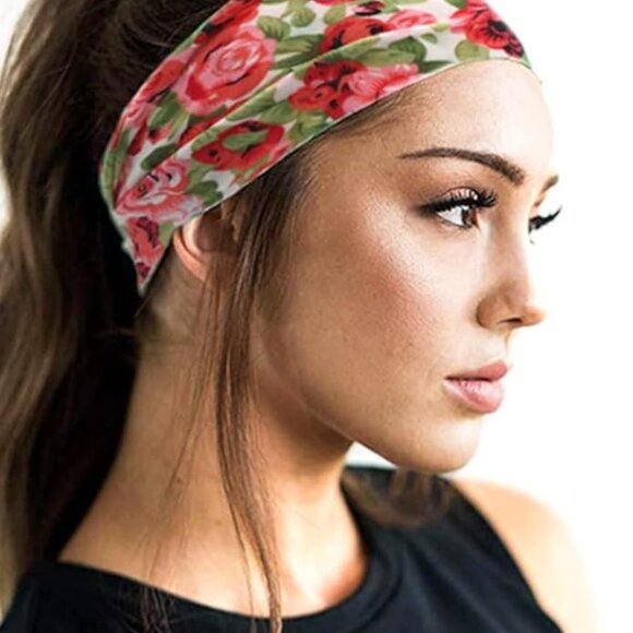 12 Pack Boho Headbands - Wide Non-Slip Elastic Headbands, Trendy Hair Accessorie - Picture 6 of 7